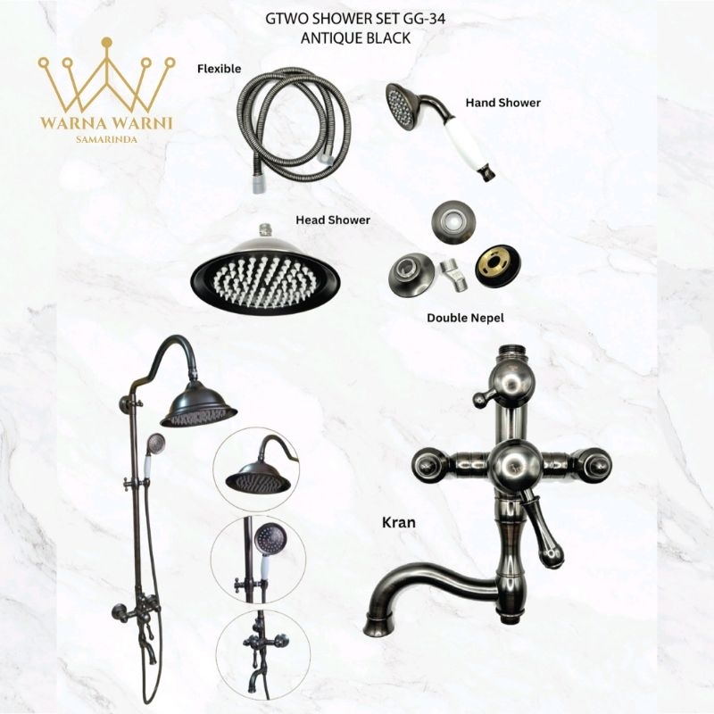 Shower Kolom GTWO GG-34 Antique Black