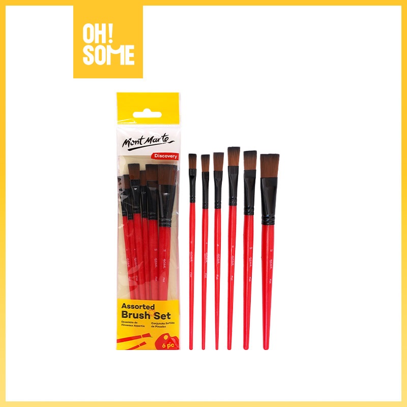

OHSOME - Mont Marte BMHS0064 Kuas Lukis Berbagai Ukuran 6pcs