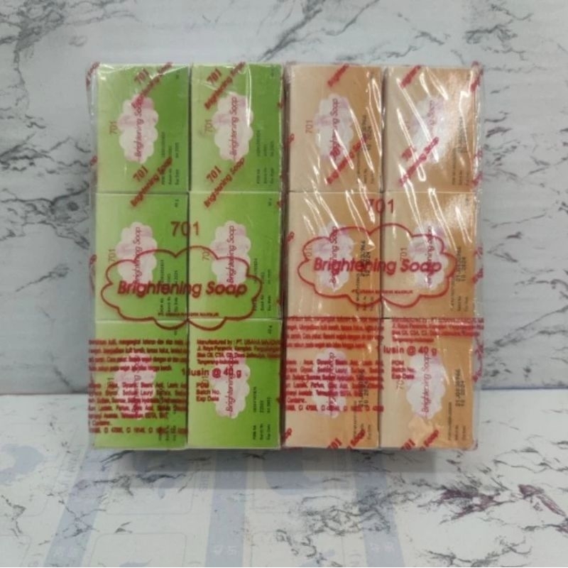 Sabun 701 Melon Brightening Soap Hijau Orange Lusinan 12pc
