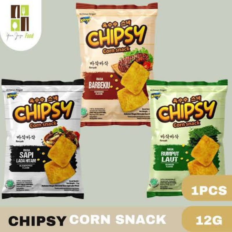 

ECER CHIPSY CORN SNAK RASA RUMPUT LAUT | BBQ | SAPI LADA HITAM NETTO 1 PCS