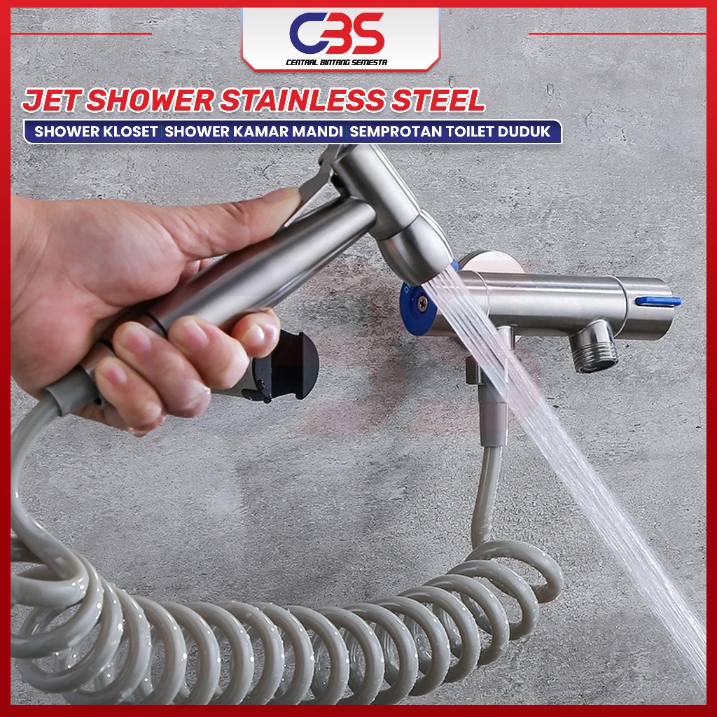 SUS304 Jet Shower Kloset Jet Shower Kamar Mandi Semprotan Toilet Duduk Jet wasser Kloset Stainless