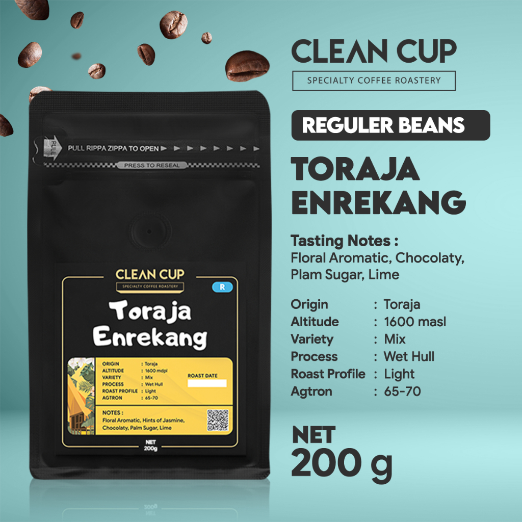 

Kopi Clean Cup Toraja Enrekang Arabica Whole Bean