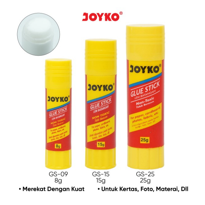 

[1 Pcs] Lem Glue Stick Joyko 8gr 15gr 25gr / Lem Stik Batang Kertas Joyko 8gr 15gr 25gr