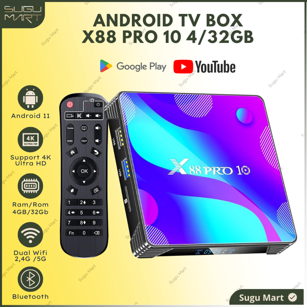TV BOX ANDROID 11 | TV BOX ANDROID X88 PRO 10 4/32 GB | TV BOX ANDROID 11
