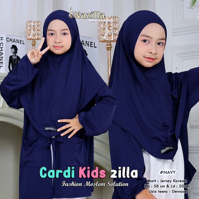 Cardigan anak/Outer anak/Cardigan 3 in 1 Nazilla/Cardi kids zilla