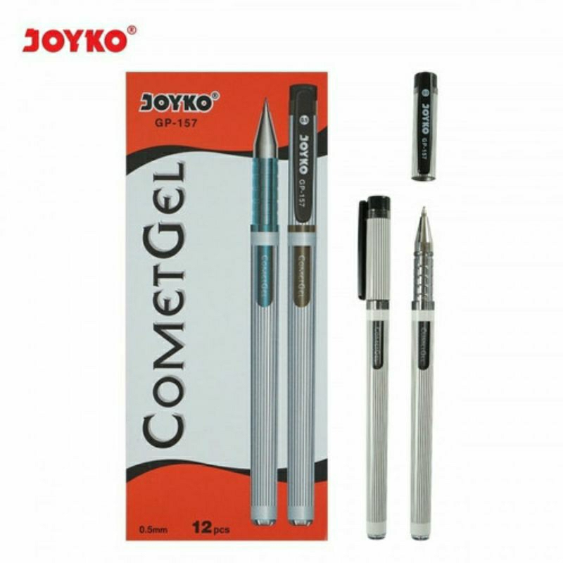 

pulpen / pen / bolpoin JOYCO Comet Gel GP 157 Hitam 12pc
