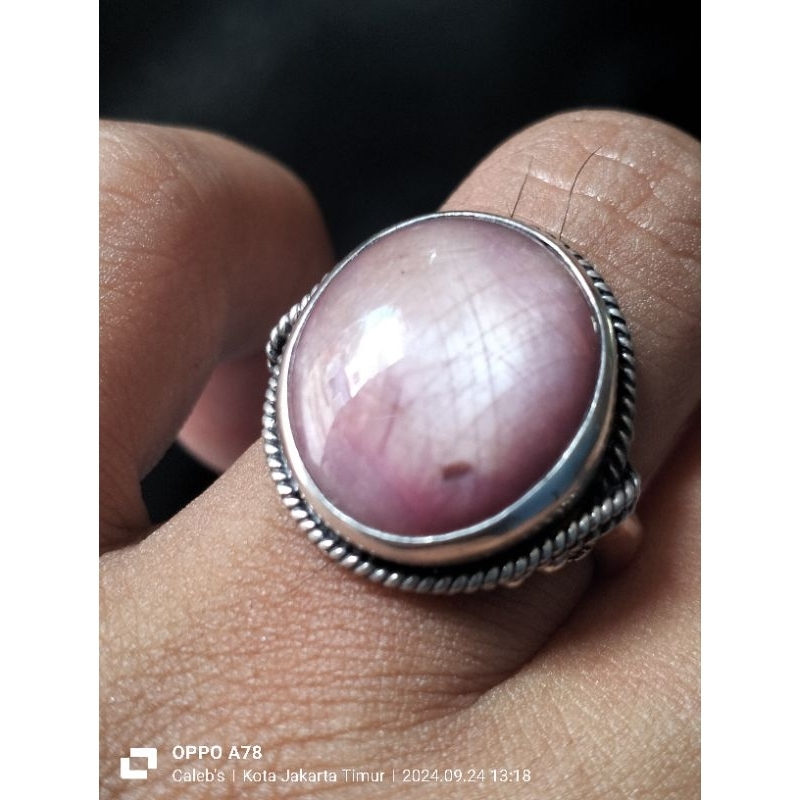 Permata Ruby Star perak handmade uk 17 bukan Ruby pigeon blood peridot garnet tourmaline sphene kris