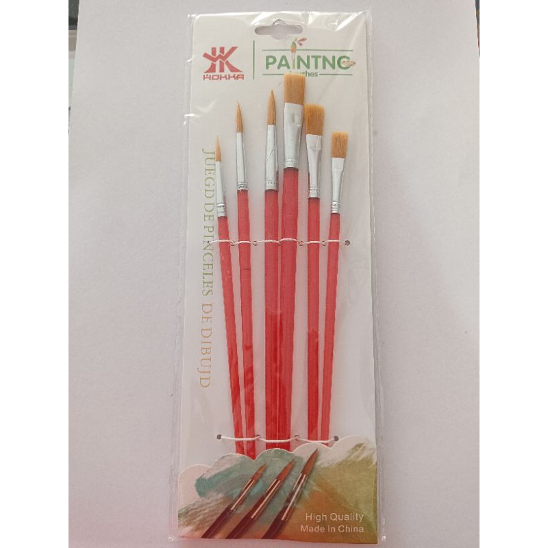 

KUAS LUKIS SET KUAS LUKIS ISI 6 SET CAT AIR PAINT BRUSH