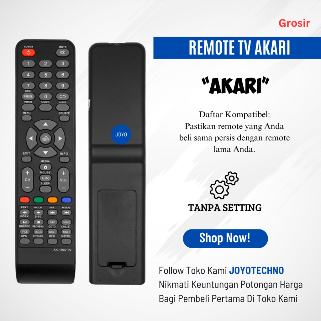 Remote Remot Smart TV Akari 32 inch 50 inch LCD LED RC 9920as RC 9914id
