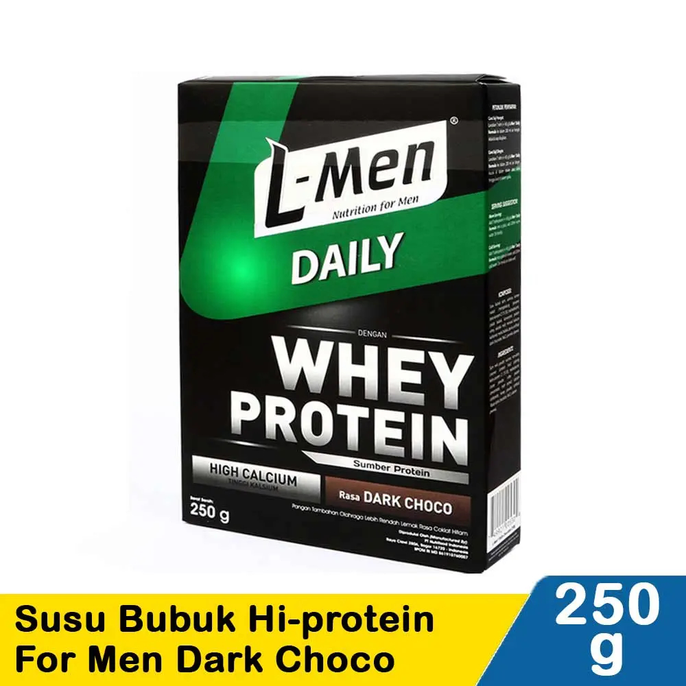 

l-men susu hi-protein dark chocolate 250gr