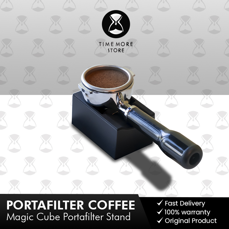 timemore magic cube portafilter stand / dudukan porta holder tamping