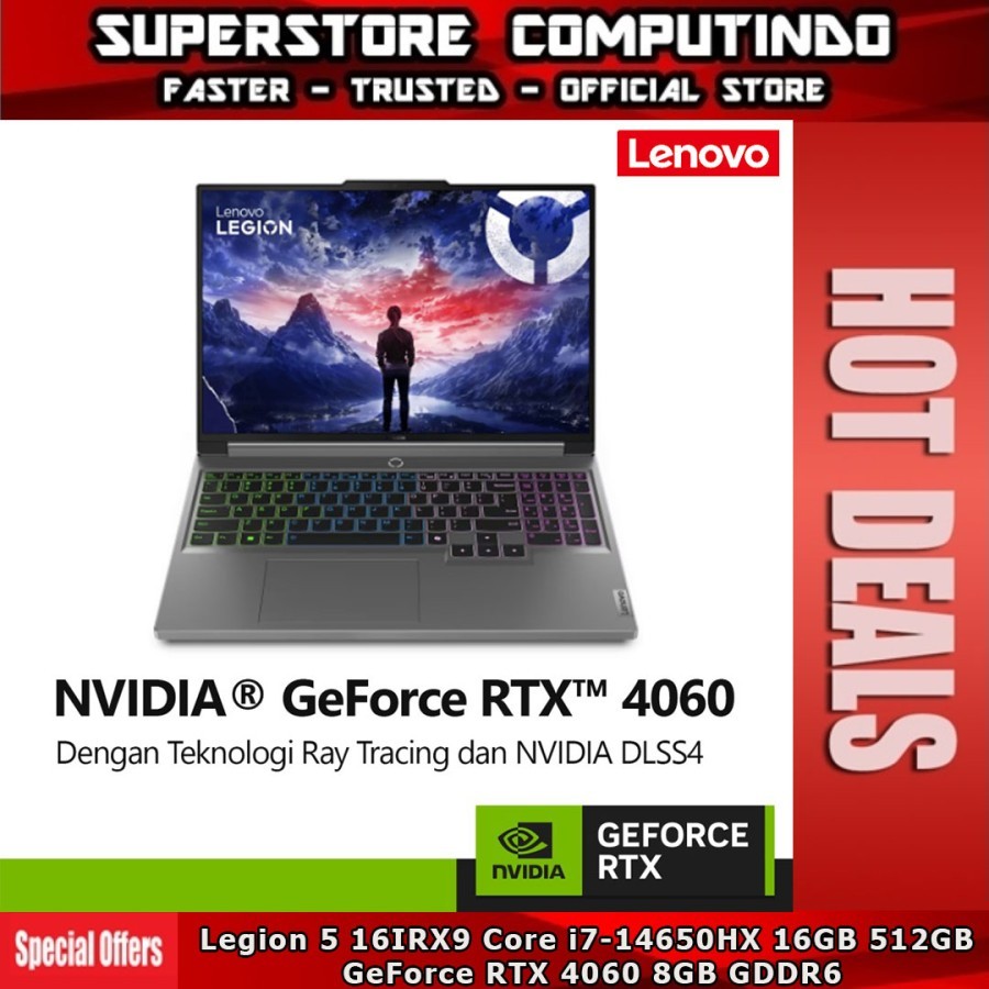 Lenovo Legion 5 16IRX9 Core i7-14650HX 16GB 512GB GeForce RTX 4060 8GB GDDR6
