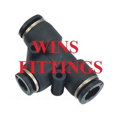 Reducer Tee PU 12 x 10 x 8 x 6 x 4 mm Red T Fitting Push in pneumatic cabang tiga 4mm 8mm 6mm 10 mm 