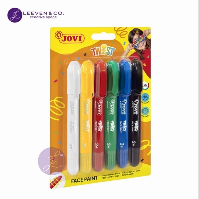 

TWIST FACE PAINT 6PENS BLISTER PACK ASSORTED COLORS