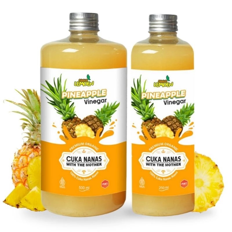 

Original Cuka Nanas Suur Lemoen - Cuka Nanas Organik Tanpa Campuran - Pineapple Cider Vinegar 500ml