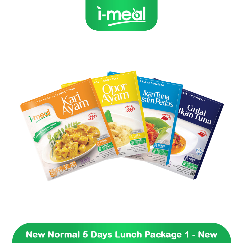 

Paket I-Meal Gulai Ikan Tuna + Tuna Asam Pedas + Kari Ayam dan Opor ayam
