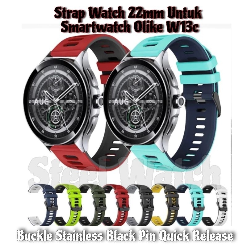 SW Tali Jam tangan 22mm Smartwatch Olike W13C Strap Jam Silikon