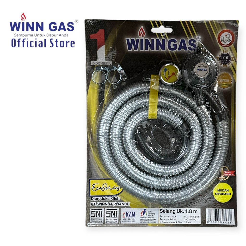 W 26 M WINN GAS Paket Selang Tekva Regulator W26M