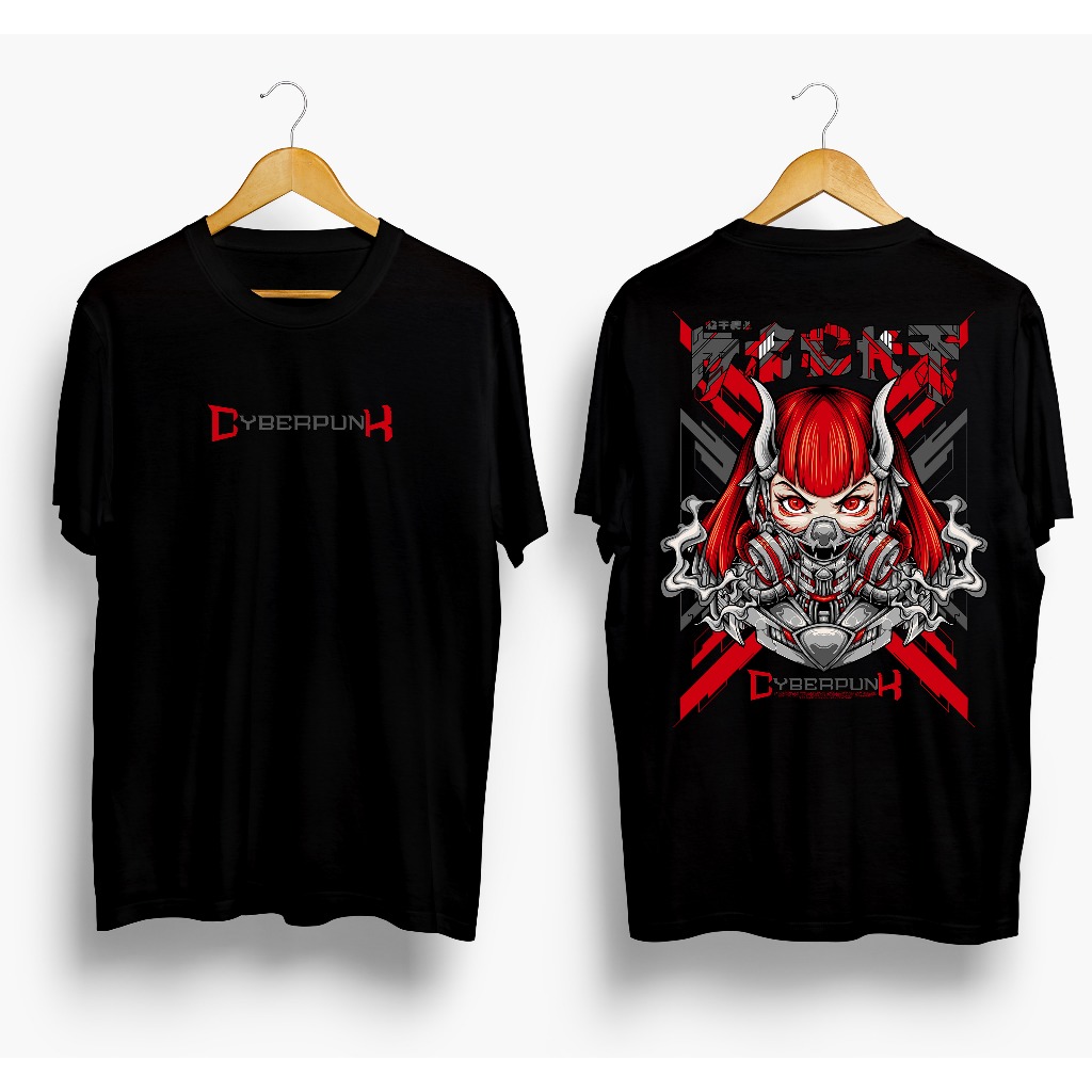 Kaos Distro Girl Cyberpunk Baju Big Size jumbo Pria Wanita Distro Kaos Oruka Official Shop