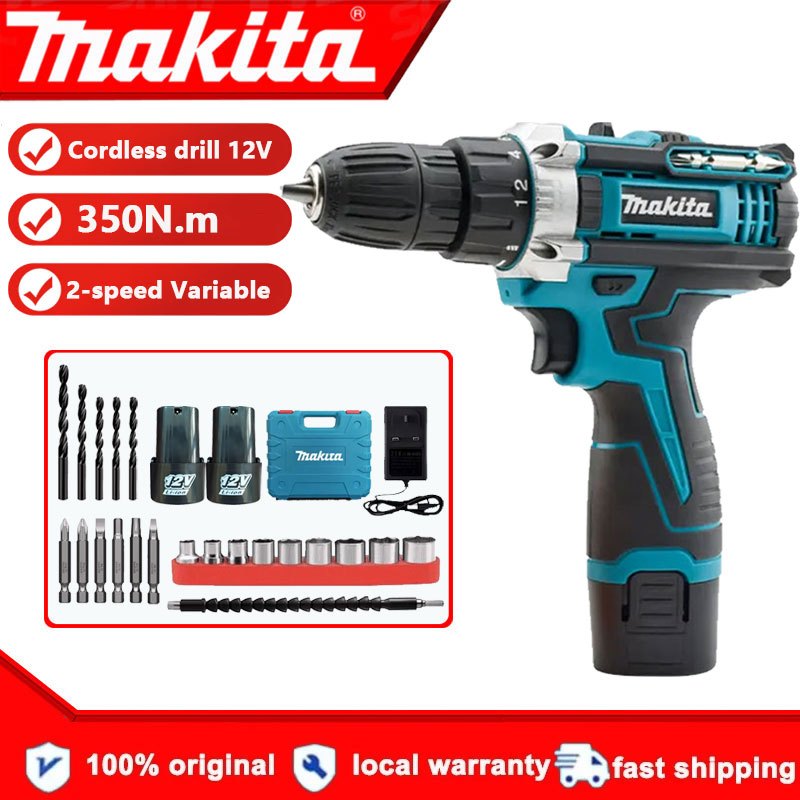 PROMO Makita 12V Bor Alat Listrik Tugas Berat Set Mata Bor Asli Jepang Set Mata Bor Tanpa Kabel