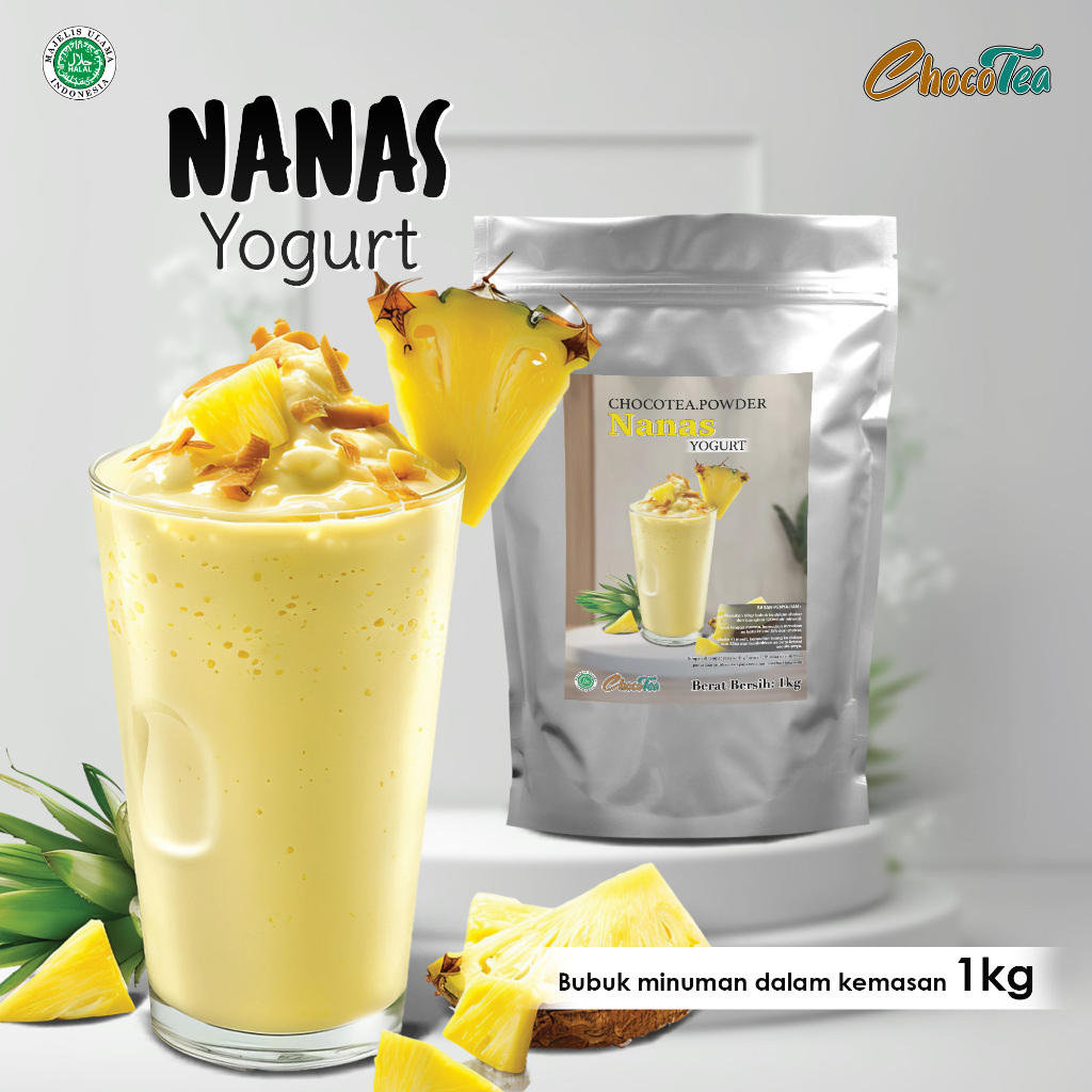 

BUBUK MINUMAN NANAS YOGURT 1KG / SERBUK SEDUH ANEKA RASA / ICE SHAKE ES KEKINIAN / POWDER NANAS YOGURT CHOCOLATE COKELAT COKLAT TARO MATCHA COOKIES CREAM VIRAL BANYAK PILIHAN VARIAN KEMASAN 1 KG 1000GRAM 1000 GRAM ENAK NIKMAT CREAMY LEZAT SUPPLIER