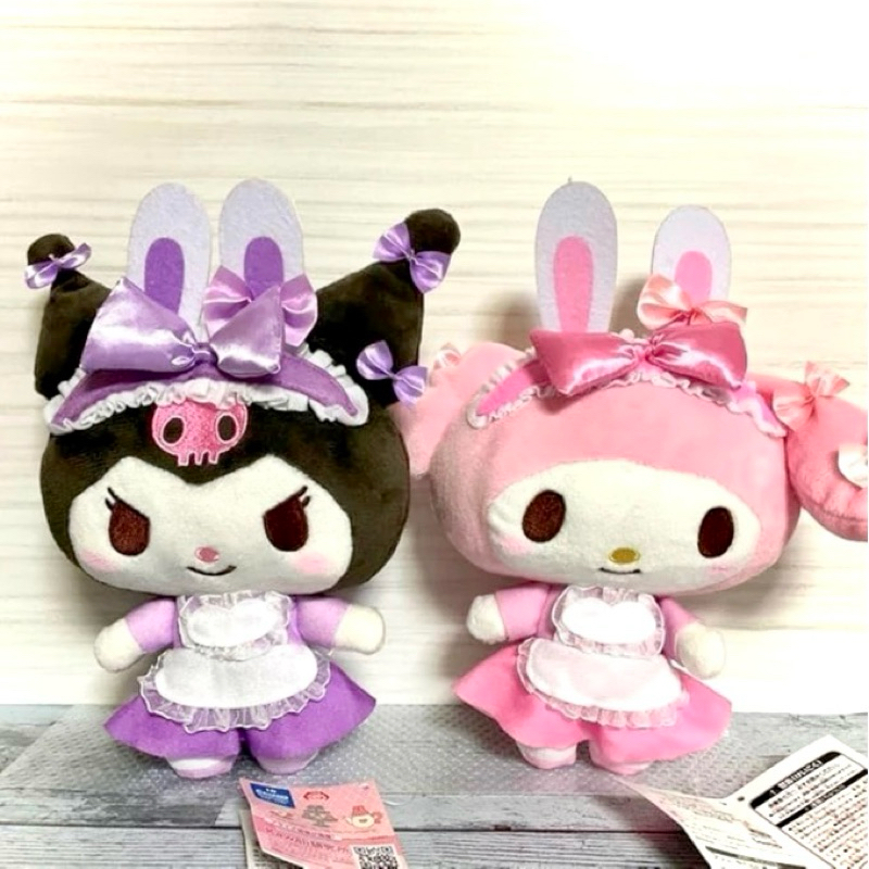 [READY STOCK] SANRIO JAPAN My Melody & Kuromi Birthday Rabbit Maid Big Nuigurumi - Birthday Rabbit M