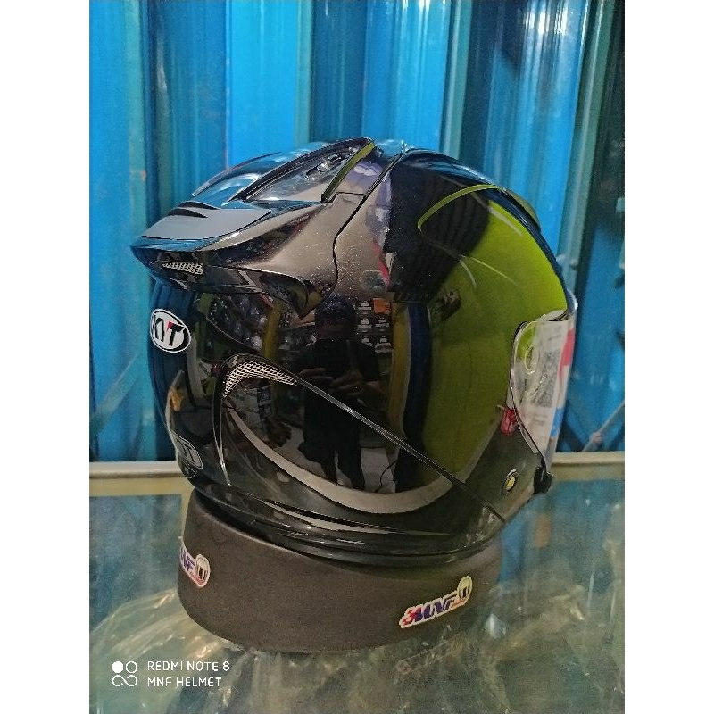 HELM KYT GALAXY FLAT R BLACK GLOSSY
