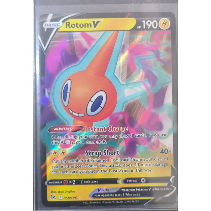 Kartu Pokemon Original TCG F058/196 Rotom V Bahasa Inggris