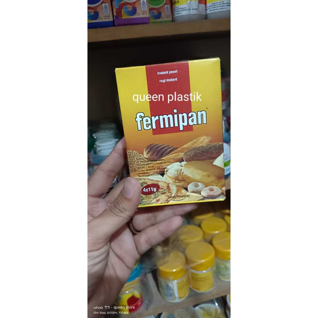 

Fermipan Ragi Instan 1 Box (Isi 4 Sachet) Pengembang Roti Donat Bakpau