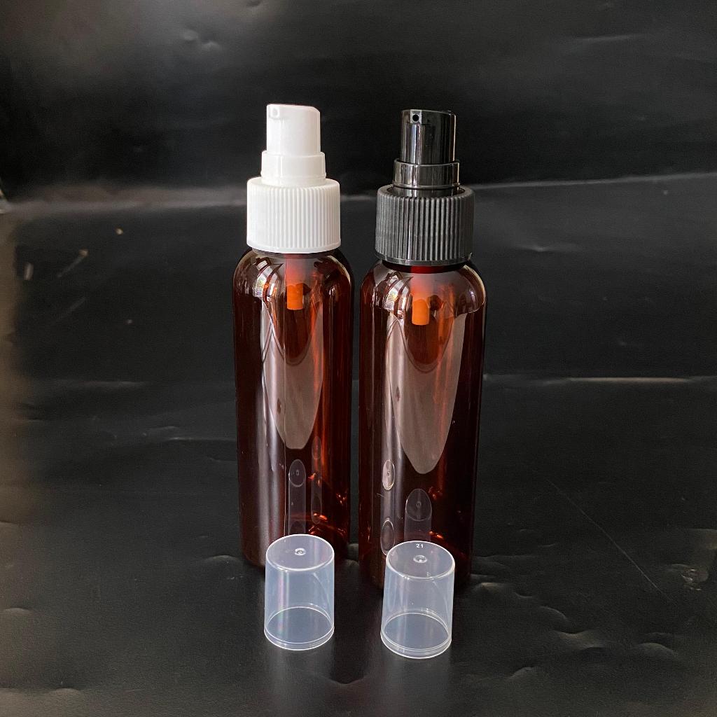 Botol Pump 100ml Amber Coklat / Botol Pump Serum 100ml / Botol Toner 100ml / 100ml Amber Pump Treatm
