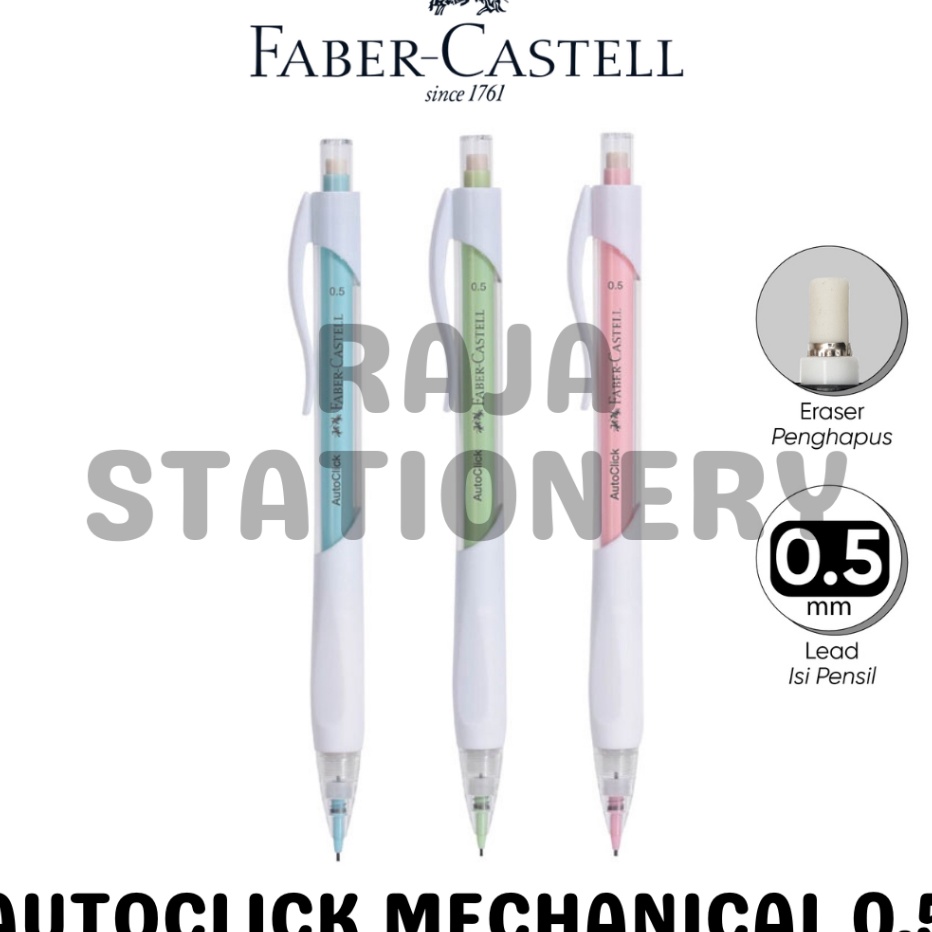 

KUALITAS TERBAIK Faber Castell Mechanical Pencil 5 AutoClick Pensil Mekanik Faber