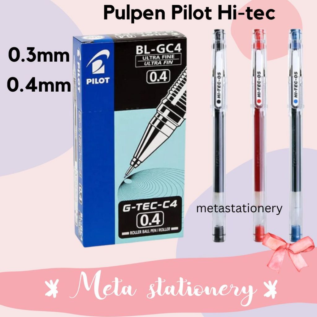 

Pulpen / Gel Pen Hi-Tec Pilot Extra FIne