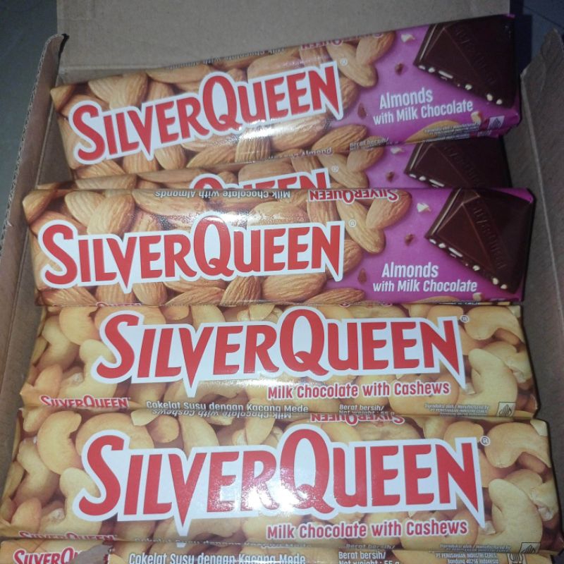 cokelat silverqueen 58gr cashew / almond