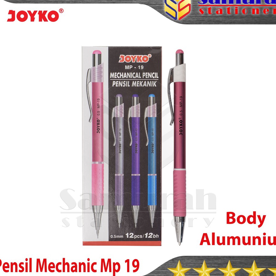 

BIG SALE FASION Pensil Mekanik MP19 5 mm Per Lusin Mechanical Pencil MP 19 isi 5 Mili Pensil Cetek isi ulang Kecil