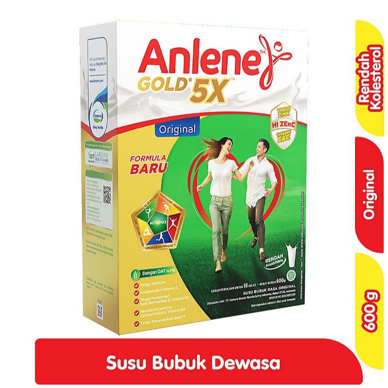 

ANLENE GOLD 5X susu bubuk dewasa original, vanilla.dan cokelat