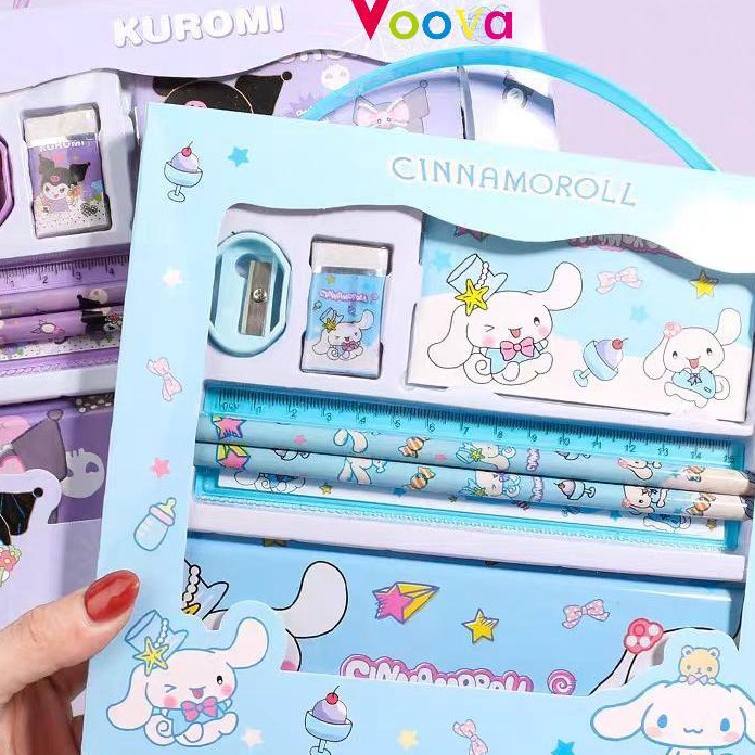 

PRODUCT TERMURAH VOOVA Set Alat Tulis Kotak Pensil Anak Set 7 in 1 Stationery Untuk Hadiah Anak Sekolah Sanrio Alat Tulis Set Kotak Pensil Karakter Kuromi Set ATK Lucu dan Murah