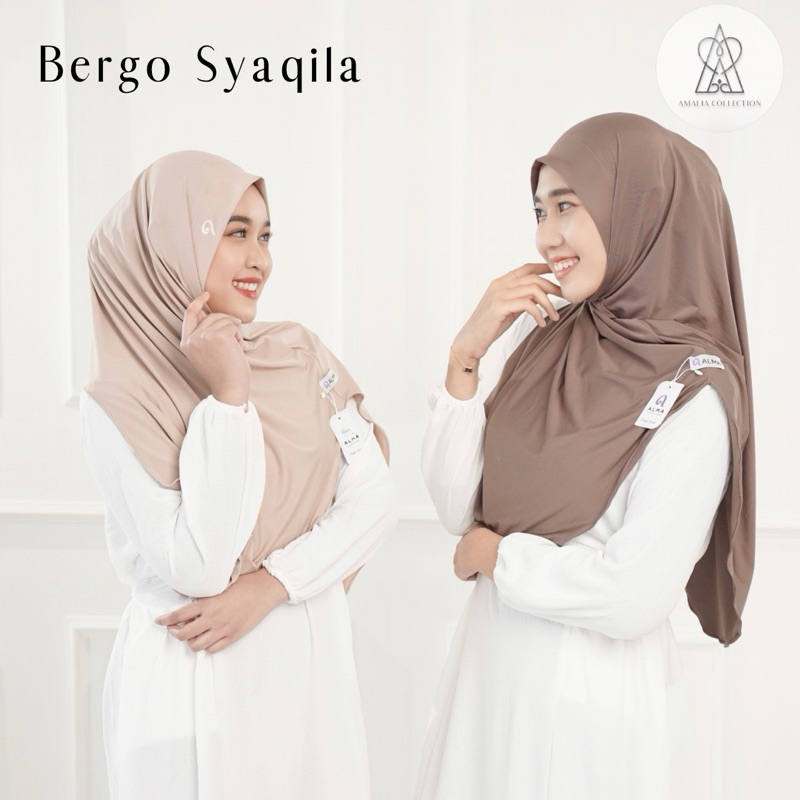 Bergo SYAQILA Instan Jersey Premium / Hijab Jersey Non Pet Syar’i