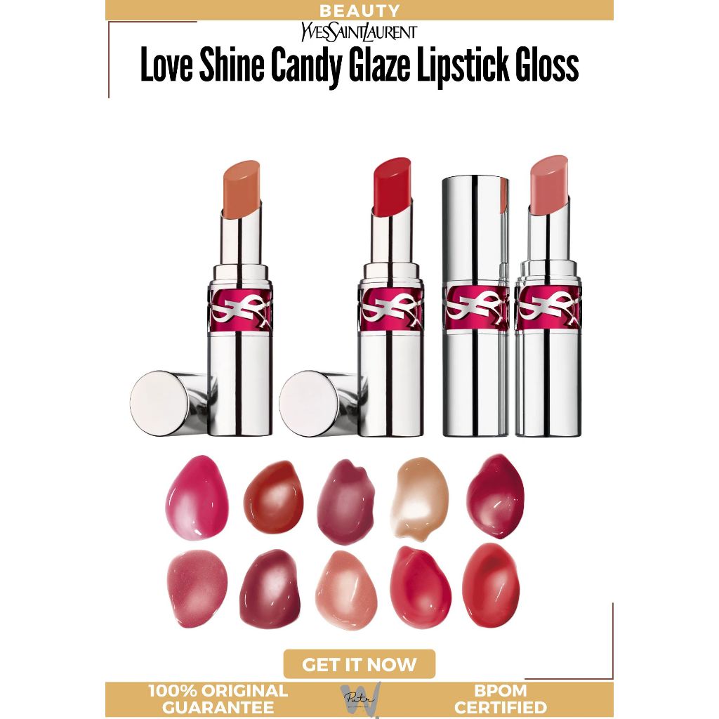 YSL Yves Saint Laurent Love Shine Candy Glaze Lipstick Gloss LoveShine