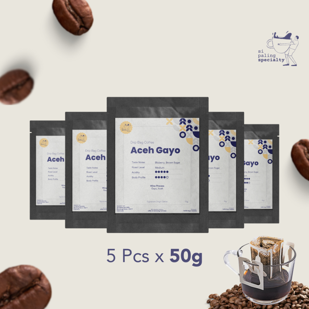 

Kopi Arabika Aceh Gayo Drip Bag Coffee - 5 Pcs