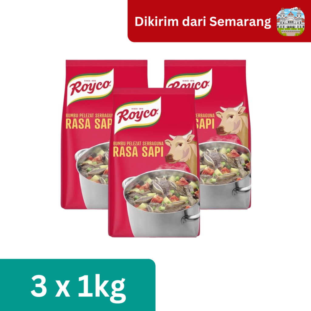 

Royco Bumbu Pelezat Rasa Sapi 1Kg - 3 Pouch [Kirim dari Semarang]