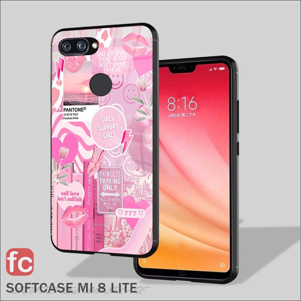Softcase Kilau Xiaomi Mi 8Lite |FR115| Case Kilau Mi8 Lite | Kesing Silicon Casing Freedom Case Unik