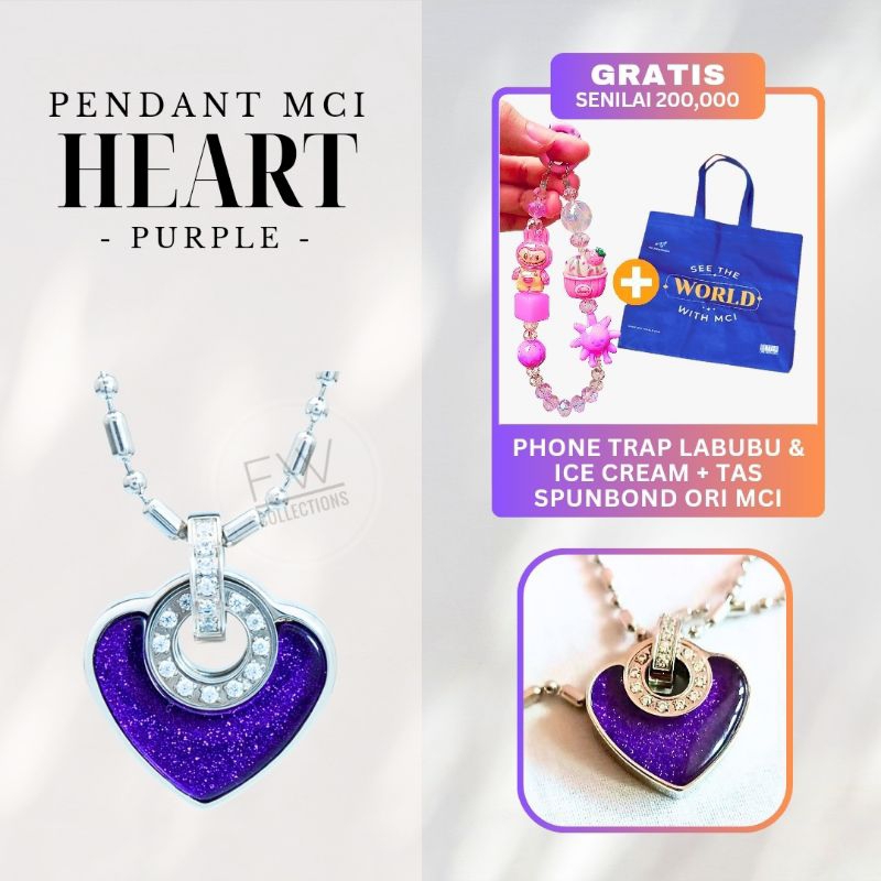 [CLEARANCE SALE] Kalung Pendant LSW Heart Blue ORI MCI