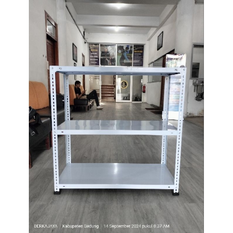 rak besi siku lubang 3 susun