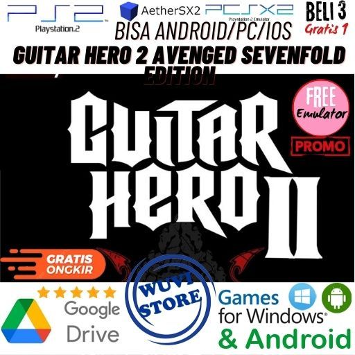PS 2 Guitar Hero 2 Avenged Sevenfold Edition | Bisa di PC / Android / IOS Plus Emulator | Beli 3 Gra