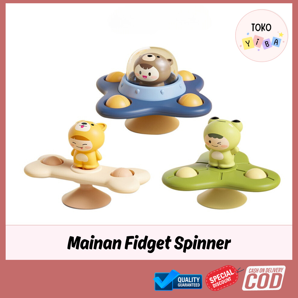Tokoyiba Fidget Spinner / Mainan Mandi Bayi Putar / Mainan Sensori Motorik