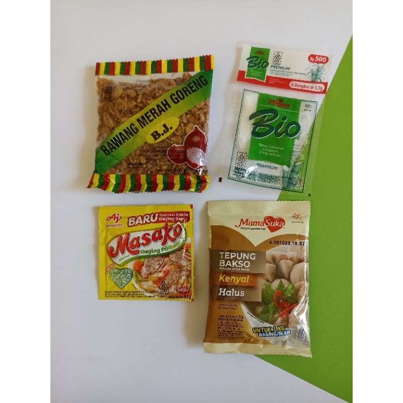 

PAKET BUMBU ADONAN BAKSO (BIASA) untuk 1kg daging ayam/daging sapi
