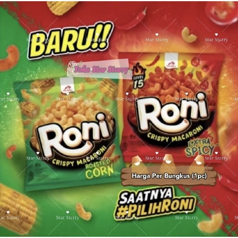 

RONI MACARONI SNACK 1 RENTENG ISI 10 BUNGKUS