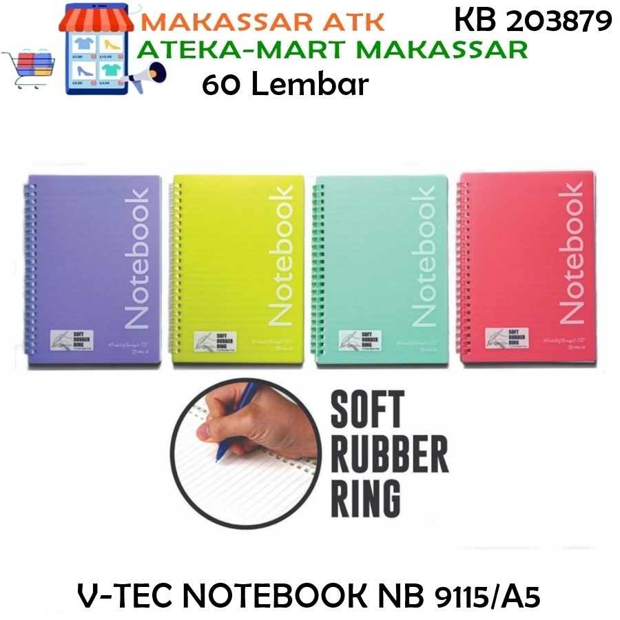 

[PCS] V-TEC NOTEBOOK NB 9115/A5 SOFT RING BUKU CATATAN