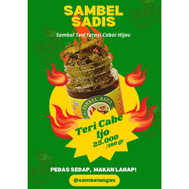 

Sambel Sadis/ Sambal Ijo Teri