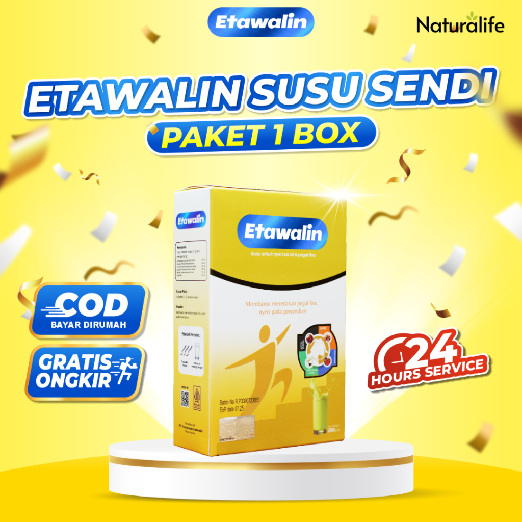 

Etawalin 1 Box Khusus Untuk Mengatasi Masalah Persendian Rematik Asam Urat Nyeri Pinggang Halal BPOM